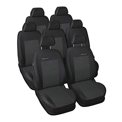 Saferide Maat autostoelhoezen grijs auto complete set 7-zits stoelbekleding stoelbekleding beschermhoezen autobekleding autostoelbekleding stoelbekleding stoelbescherming Elegance