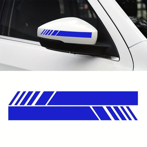 FASOHJ Autospiegel Sticker,Compatibel met Toyota Wish Landcruiser Hilux Handlander, Sticker,3-Blue