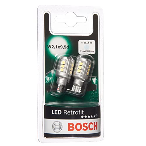 Bosch W16W LED Retrofit autolampen 12V 1,8W W2,1x9,5d 2 lampen