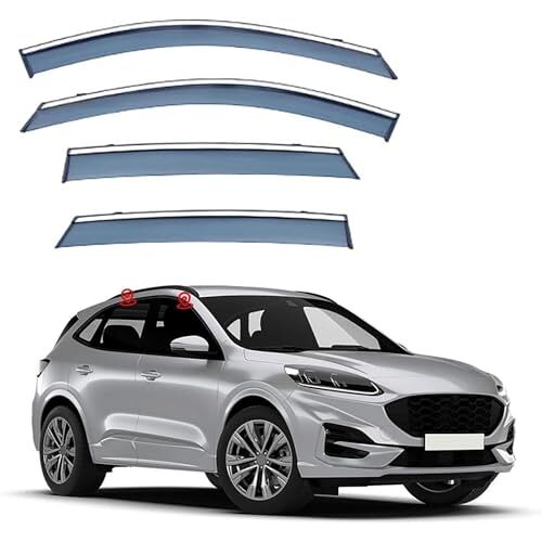 KAKIKA Winddeflectoren voor Ford Kuga MK3-CX482 2020-2023, Wind Auto-accessoires Raamwinddeflectoren Set Zijvizieren Raamdeflectoren