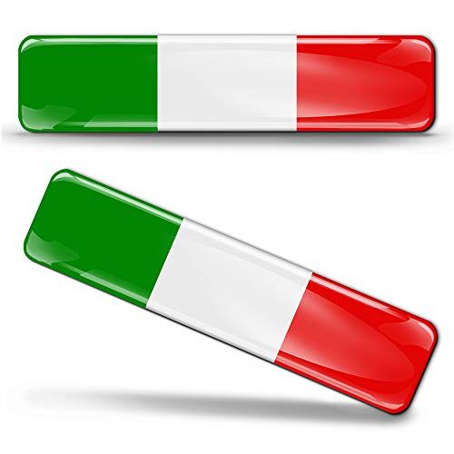 Biomar Labs ® 2 x sticker 3D gel siliconen stickers Italië vlag vlag vlag autosticker F 13