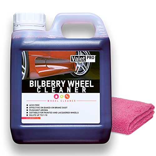 detailmate ValetPro Bilberry Velgenreiniger 1 liter bus Velgenreiniger, concentraat, microvezeldoek 40 x 40 cm