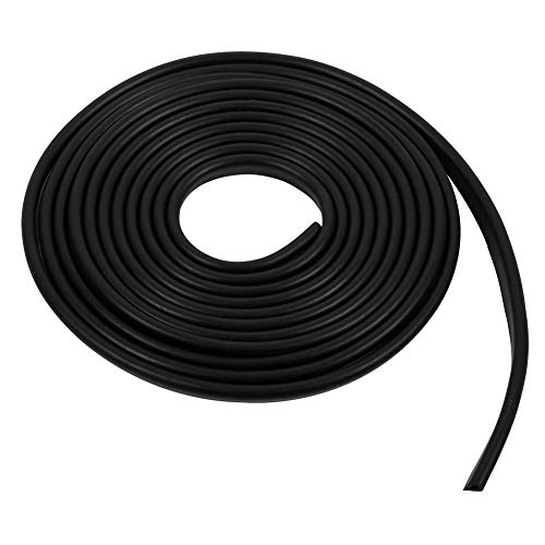 Akozon Rubberen randbescherming voor platen 1 mm + zwarte sierlijst 300 cm autodeur anti-krasbescherming randbescherming rubberen strips