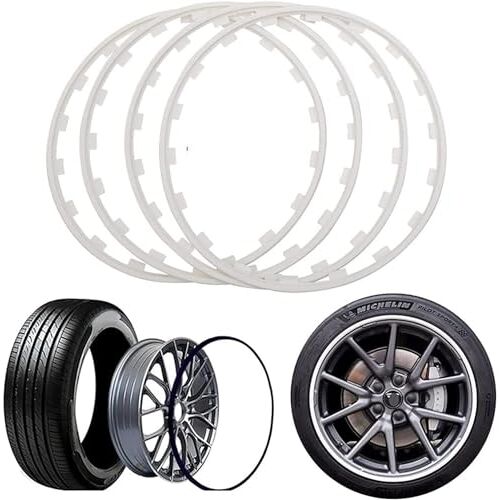 SHEVOE Auto Voertuig Velgen Beschermers Velgen Beschermers Voor Lichtmetalen velgenbeschermers voor Land Rover, 16-20 inch lichtmetalen velgrandring velgbeschermers banden bandbeschermer 4 stuks LBJDP31119(C