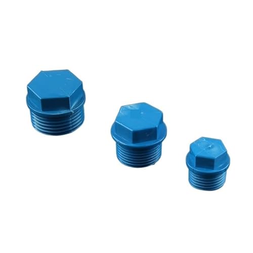 LXURY 5 stks 1/2 "3/4" 1 "PVC Buitendraad Plug for Tuinirrigatie Stop Water PVC End Cap Plug (Color : Blue, Size : 1inch Male Thread)