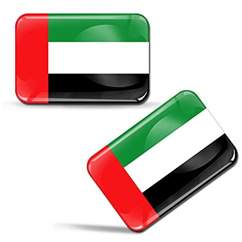 SkinoEu ® 2 x 3D stickers Verenigde Arabische Emirate vlag UAE Arabische vlag F 130