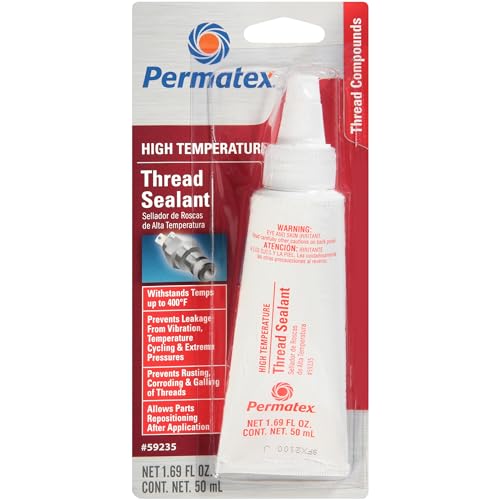 Permatex 59235 Draadafdichtmiddel op hoge temperatuur, 50 ml Buis