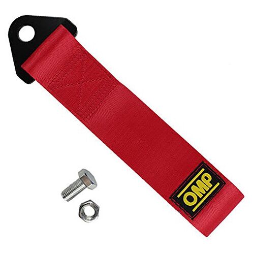 6SHINE 8-12 mm Racing autoaanhanger touw sport sleepgordelset hoge sterkte sleephaak rood voor voertuig voor achter bumper (rood)