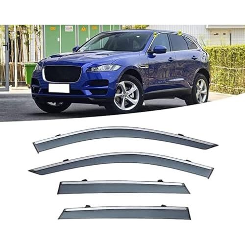 LIAOAL 4st WCar WCindow Wind Deflector, voor aguar F-PACE 2016-2022 Auto zijdeur Stick-On Deflector Rain Deflector, Premium winddeflectoren.