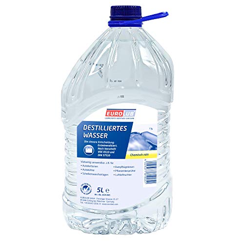 Eurolub gedestilleerd water, 5 liter.