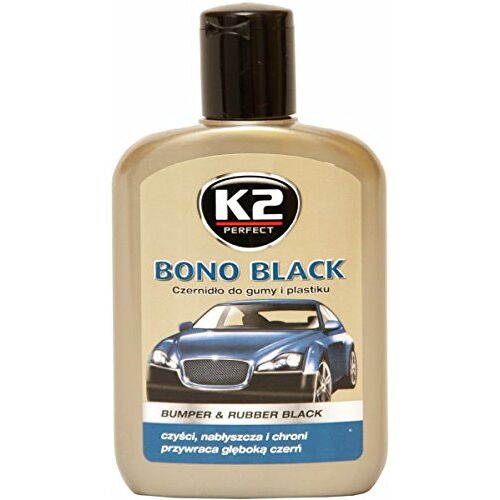 K2 Bono Zwart auto rubber kunststof schokbestendig en onderhoudsspray 200 ml