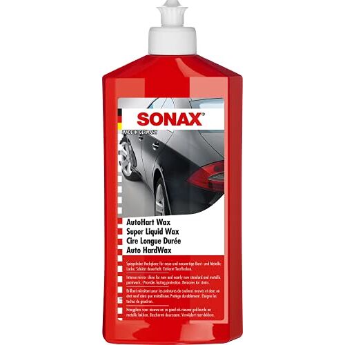 SONAX AutoHartWax (500 ml) vloeistof, voor nieuwe en zo goed als nieuwe kleur- en metallic lakken   Item nr. 03012000