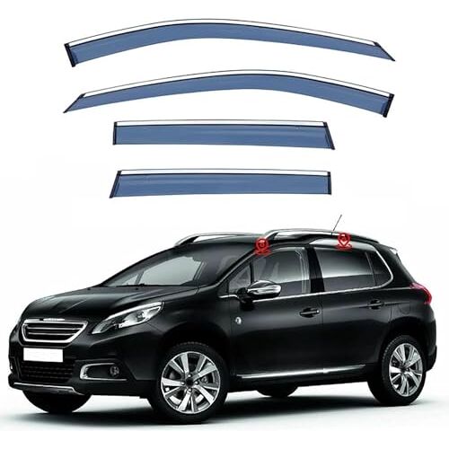 KAKIKA Winddeflectoren voor Peugeot 2008 MK1-A94 2014-2019, Wind Auto-accessoires Raamwinddeflectoren Set Zijvizieren Raamdeflectoren