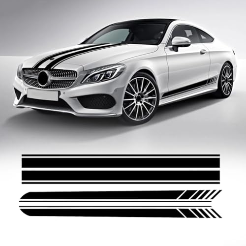 HASWEX Auto Kap Motorkap Strepen Decal Side Strepen Rok Sticker, voor M = ercedes B = enz ACE GLA CLA CLS GLC Klasse AMG A45 W205 C63 W177