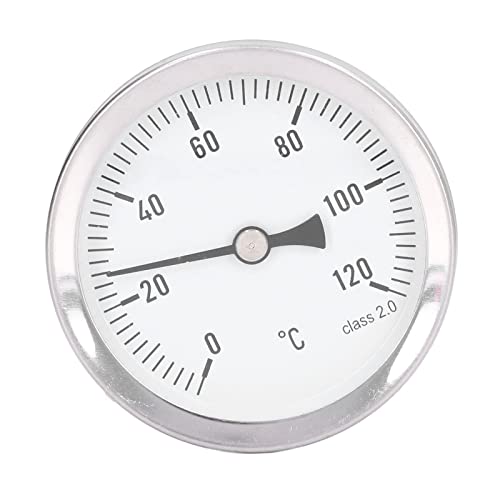 Qinlorgo Wijzerthermometer, 63 Mm Braadthermometer Wijzertype Thermometer 0-120°c Bimetaal Temperatuurindicator Kookthermometer