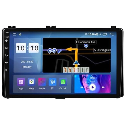 OmurgA Android 12 Autoradio GPS-Navigatie Voor T-oyota Corolla 11 Auris E180 2017-2018, 9-Inch 2 Din Digitale Media-Ontvangers Voor Auto Met FM AM Radio/Carplay Android Auto A,M100S