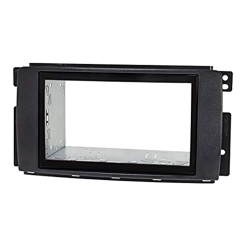 tomzz Audio 2451-038 Dubbele Din Radio installatie frame Set geschikt voor Smart fortwo 451 forfour 454 black met installatiekit