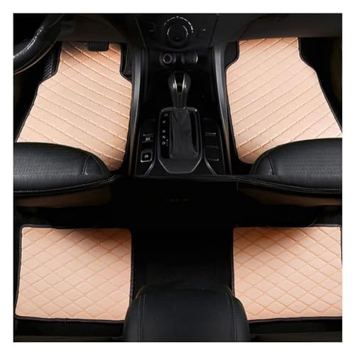 YJTYC Auto Lederen Vloermatten voor Opel Life Adam Karl Corsa Tigra Chevette Olympia Kadett Ampera Zafira,C-Beige