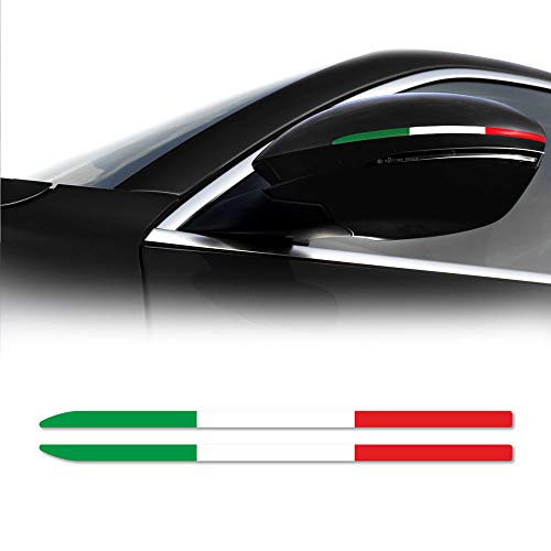 4R Quattroerre.it Stripes Stickerstrips Tricolor Italië compatibel met spiegel Alfa Stelvio