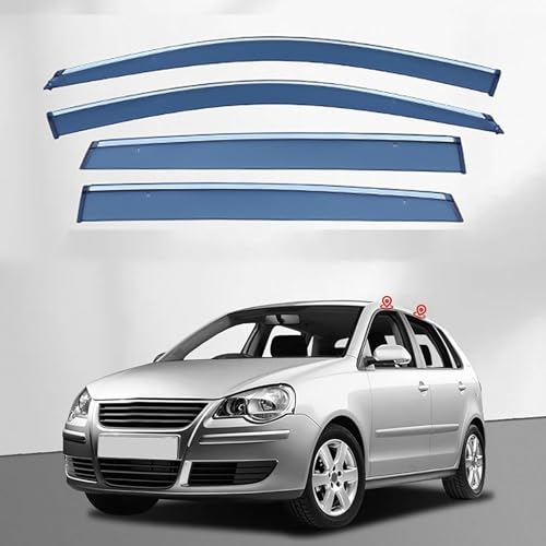 KAKIKA Winddeflectoren voor VW Polo Hatchback 2005-2010, Wind Auto-accessoires Raamwinddeflectoren Set Zijvizieren Raamdeflectoren