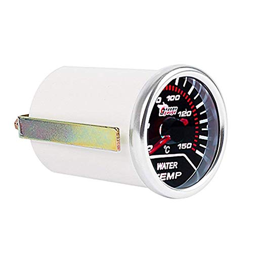 Mintice 2" 52mm Watertemperatuurmeter Auto Motor Digitaal Wit LED Licht Watertemperatuurmeter Elektrische Temperatuur Meter Gauge Rook Tint Len Wijzer Indicator Universeel