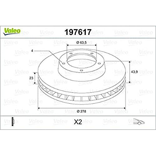 Valeo 197617 remmen, set van 2