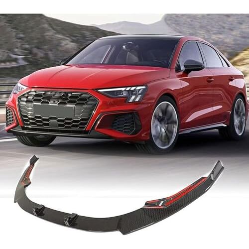 COIEN Auto voorspoilers voor Audi S3 8Y Sedan 4-Door 2021 2022 2023 2024, auto body kit voorspoiler splitter bumper spoiler lip auto styling accessoires