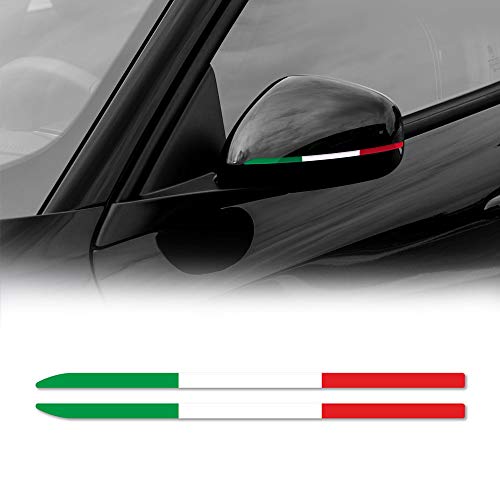 4R Quattroerre.it Stripes Stickerstrips Tricolor Italië voor spiegel Alfa Giulietta