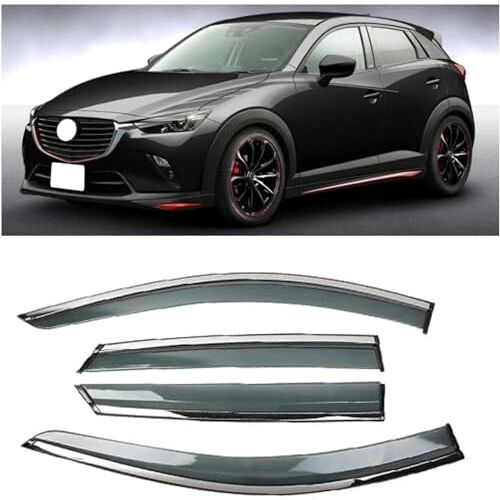 KAKIKA Winddeflectoren voor Mazda CX-3 2014-2019, Wind Auto-accessoires Raamwinddeflectoren Set Zijvizieren Raamdeflectoren