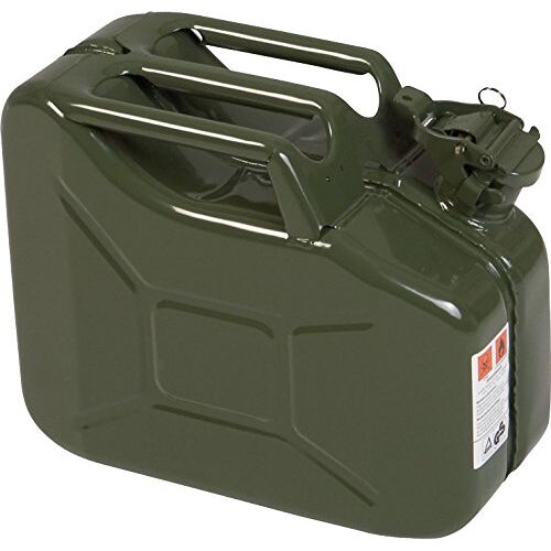 hünersdorff Metalen jerrycan CLASSIC 10 l, met VN-goedkeuring voor benzine, diesel en andere gevaarlijke goederen, olijf