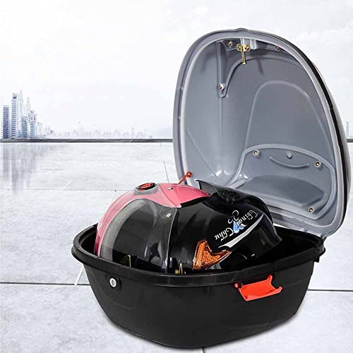 ZXCVDF Motorfiets-kofferbak-achterbox, bagagedrager, robuust, 42 x 40 x 28 cm, grijs