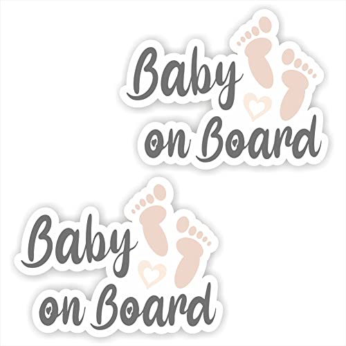 folien-zentrum Baby on Board 2 st. 12 x 9 cm hoogwaardige sticker auto tuning autosticker grappige stickers voor auto stickerbom autosticker Made in Germany