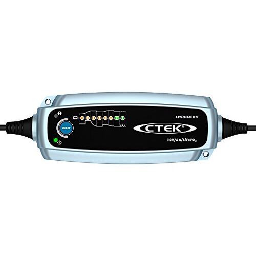 CTEK LITHIUM XS Batterijlader 12V, Lifepo4-Batterijlader, 12V-Lithiumbatterijlader, Slimme Batterijlader, Autolader, Batterijtenderlader, Batterijonderhoudsapparaat Met Aansluiten En Vergeten