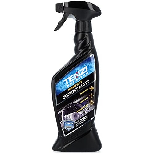 Tenzi Premium cockpitreiniger mat (600 ml) voor auto en motorfiets reiniging, antistatisch effect, aangename geur, spray behandeling, kunststofverzorging, cockpitspray binnenreiniger, kunststofverzorging