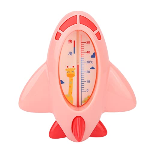 Dekaim Babybad thermometer vliegtuig vorm thermometer drijvend bad thermometer straalvliegtuig thermometer(Roze)