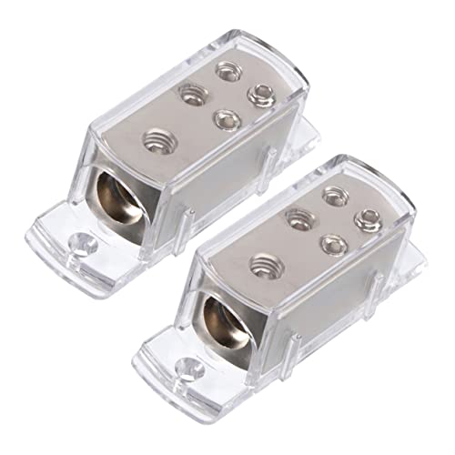 Veemoon 2 Stuks 4 audiosplitter audio-accessoires audio stroomverdeling stroomvoorziening versterker auto stroomverdeelblok blokken voor audiostroomverdeling Anti-lekkage Splitser pc