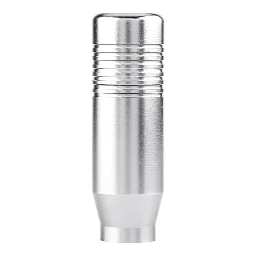 Keenso Auto Gear Shift Knop, Aluminium Universele Handmatige Gear Stick Shift Knoppen (Zilver)