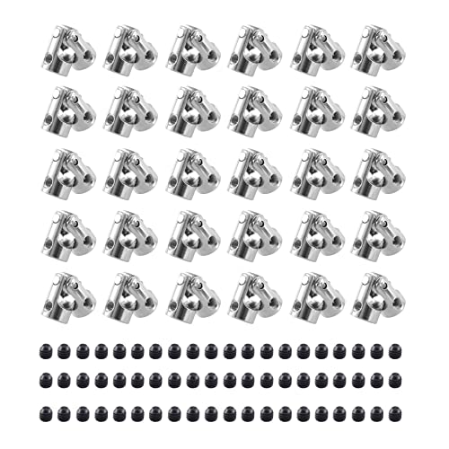 Doengdfo 30 stuks 3 mm x 3,17 mm kruisgewrichtskoppeling voor modelauto kruisgewricht stuurtransmissie joint as cardankoppeling