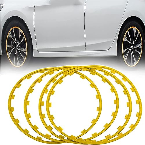 ZHEYANG Velgbeschermer Voor Autowielen 16-20inch Lichtmetalen Velgendecoratie Autoaccessoire 4 Stuks Velgbeschermers Voor Lichtmetalen Velgen 0810(Color:1A,Size:20 inch)