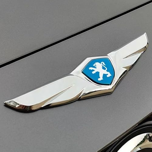 QVBGFF Auto-emblemen badge-logo, voor Peugeot 107 207 407 408 206 306 307 308 406 806 3008 4008 Letter autostickers en emblemen embleem, auto decoratieve styling exterieuraccessoires,D