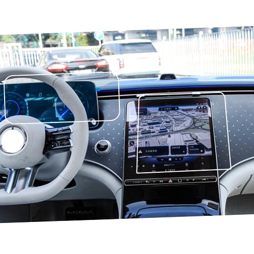 RNINE Voor Benz EQE 350 2022 Gehard glas Auto GPS en instrumentenpaneel LCD-scherm beschermfolie Antikras (GPS en instrument)