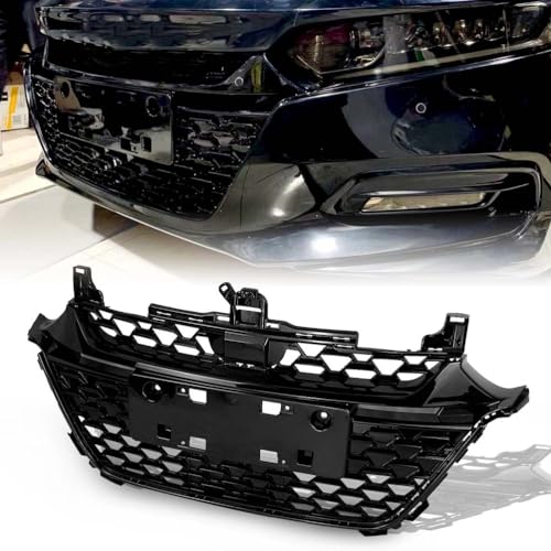 MYMOMS Abs Grille Racing Grills Voor Honda Accord 2018 2019 2020 Honingraat Stijl Zwarte Auto Bovenste Bumper Hood Mesh Body kit Grid