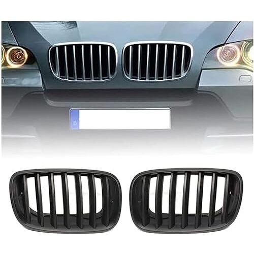 CchenliL Auto voorgrill radiator roosters voor BMW X5 X5M X6 X6M E70 E71 2007-2013, bumper roosters vervanging Mesh Roosters waterdicht Auto Accessoires