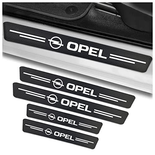 AMENAS 4 stuks auto dorpelbeschermer, voor OPEL voorste achter dorpelbescherming koolstofvezel