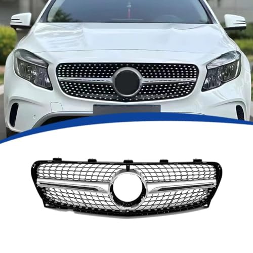 WSLZMM Front Grill Grille voor Benz GLA-Class X156 2017-2019, Auto Voorbumper Grills Vervanging Auto Voorkap Grill Radiator Grille Accessoires