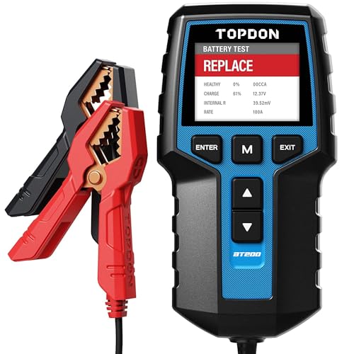 TOPDON BT200 Accutester, 12 V 24 V, 100-2000 CCA autoaccutester, accutester auto laad-startsysteem auto-accu analysator voor vrachtwagen schip SUV boot