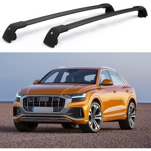 THOMIX 2 Stück Dakdragerdwarsdragers voor Audi Q8 (4MN) 2018 2019, Aluminium Dakdragerdwarsdrager, Bagagedrager, Autorelingdrager Dakdrager, Auto Accessoires