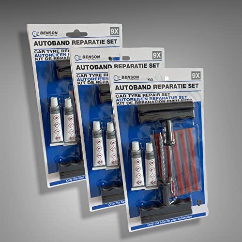 Benson Tools 3x autobanden noodreparatieset 8tlg. autobanden auto reparatieset