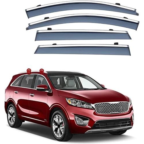 KAKIKA Winddeflectoren voor KIA Sorento UM 2015-2020, Wind Auto-accessoires Raamwinddeflectoren Set Zijvizieren Raamdeflectoren