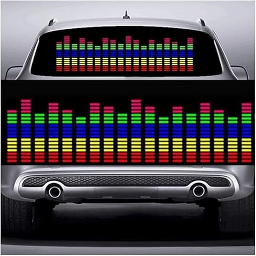 ININOSNP Auto Muziek Ritme Licht Muziek Ritme LED Licht, Geluid Geactiveerde LED Equalizer, Geschikt for Alle Modellen (Color : Style 6, Size : 90x25cm)